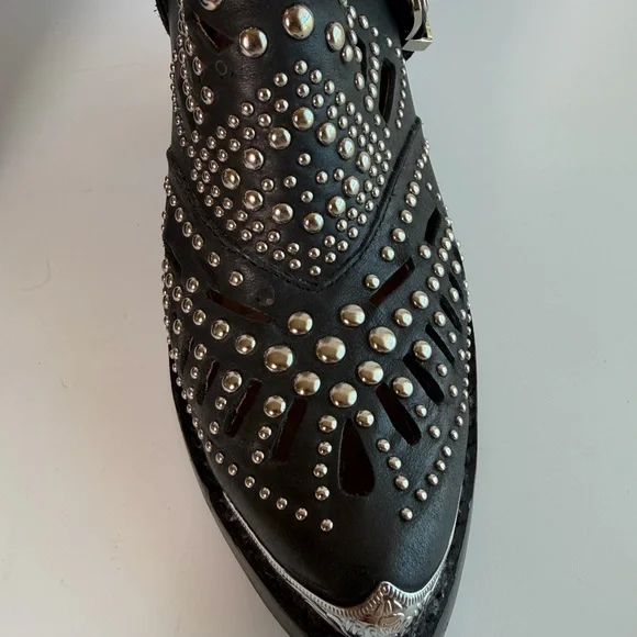 Jeffrey Campbell Calhoun Black Cutout Ankle Booties - Picture 6 of 9